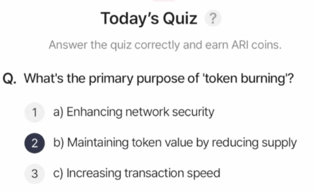 ARI Wallet Daily Quiz Answer 6 July 2025 (AriChain)